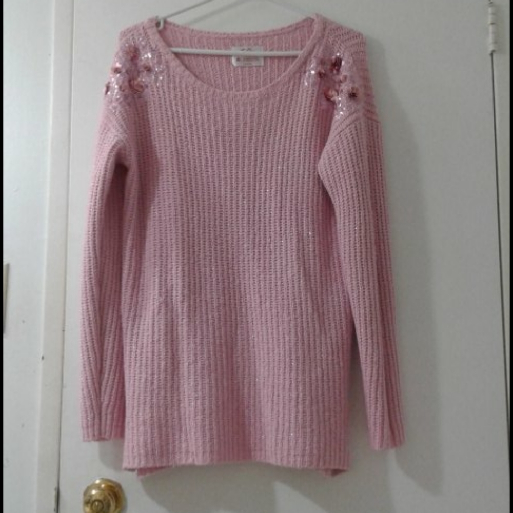 Justice pink sweater